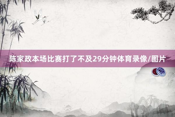 陈家政本场比赛打了不及29分钟体育录像/图片