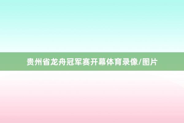 贵州省龙舟冠军赛开幕体育录像/图片
