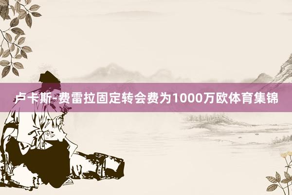 卢卡斯-费雷拉固定转会费为1000万欧体育集锦