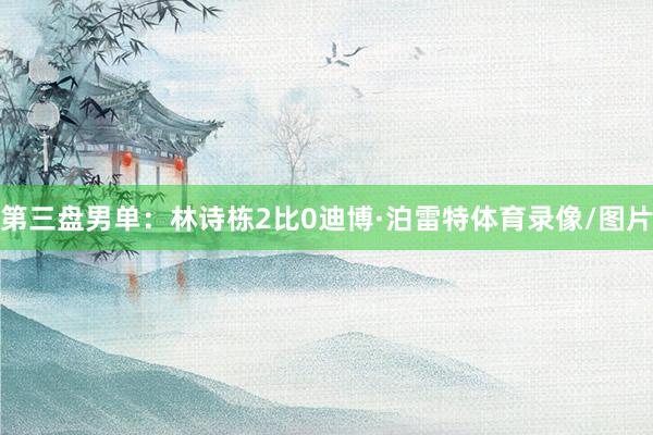 第三盘男单：林诗栋2比0迪博·泊雷特体育录像/图片
