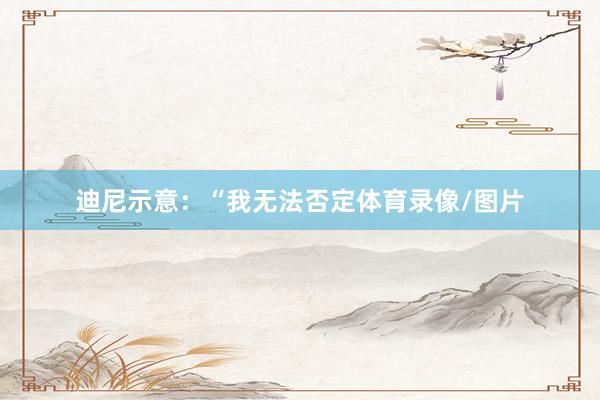 迪尼示意：“我无法否定体育录像/图片