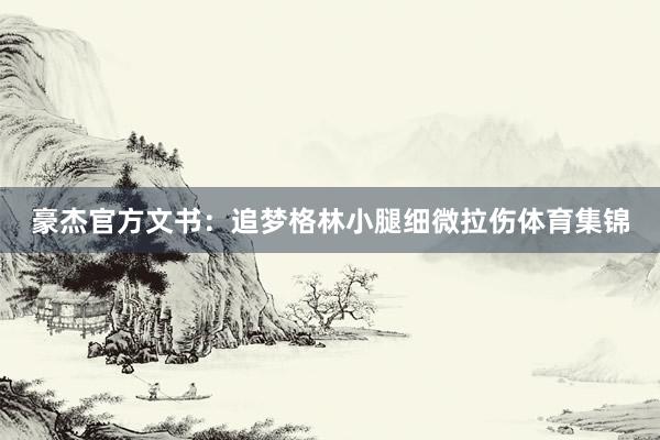豪杰官方文书：追梦格林小腿细微拉伤体育集锦