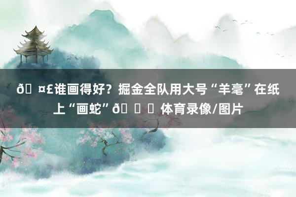 🤣谁画得好？掘金全队用大号“羊毫”在纸上“画蛇”🐍体育录像/图片