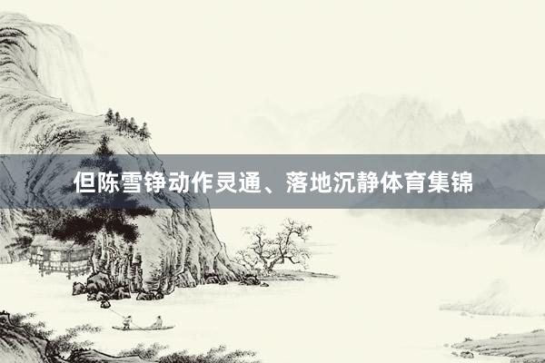 但陈雪铮动作灵通、落地沉静体育集锦