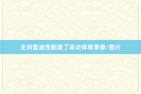 主帅雷迪克剿袭了采访体育录像/图片