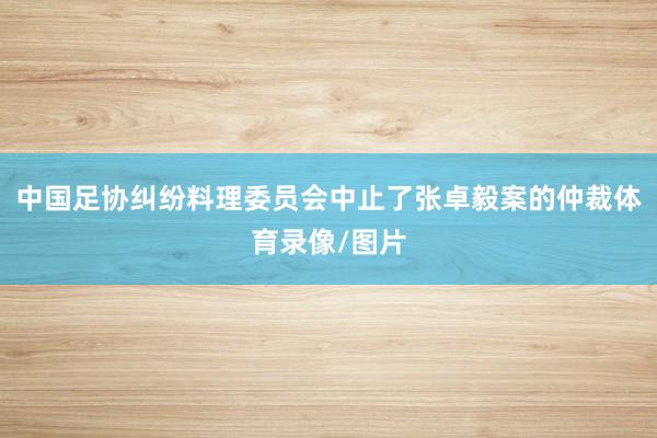 中国足协纠纷料理委员会中止了张卓毅案的仲裁体育录像/图片