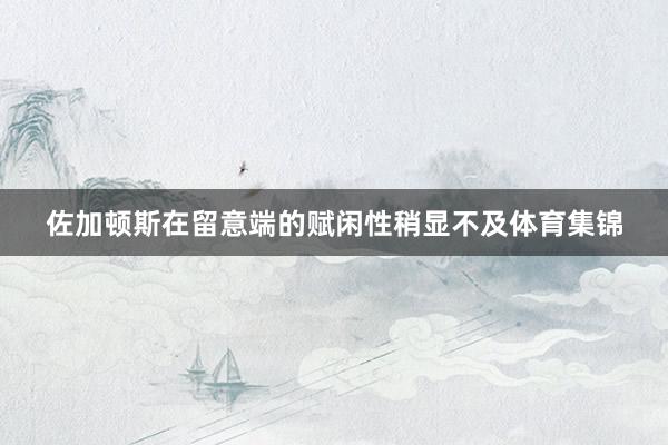 佐加顿斯在留意端的赋闲性稍显不及体育集锦