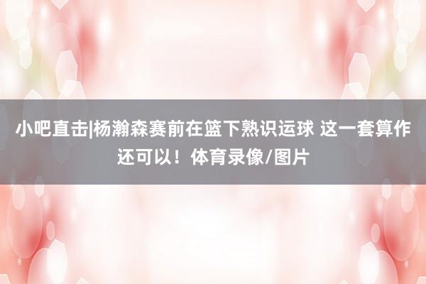 小吧直击|杨瀚森赛前在篮下熟识运球 这一套算作还可以！体育录像/图片